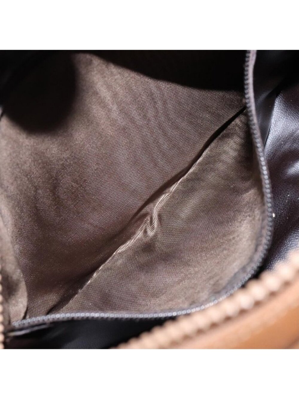 Authentic CELINE Macadam Canvas Shoulder Bag Leather Brown Gold - Picture 4 of 16